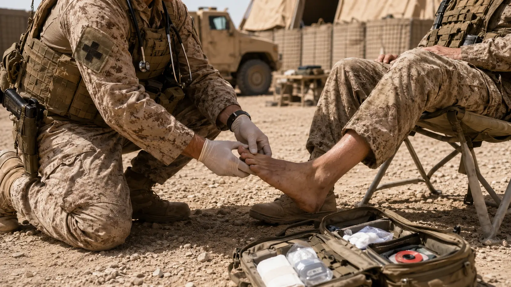Military field medical research context